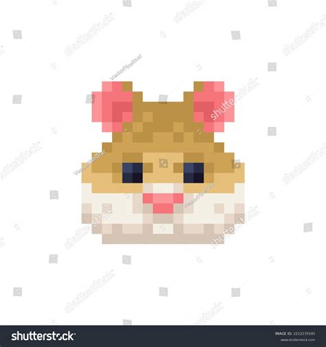 Cute Hamster Character Pixel Art Icon Stock Vector Royalty Free