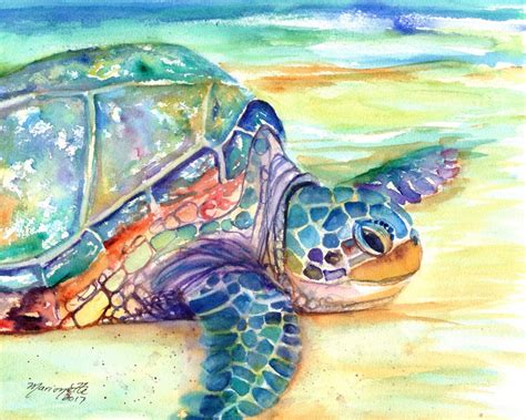 Sea Turtle Fine Art Print 8x10 Kauai Art Turtles
