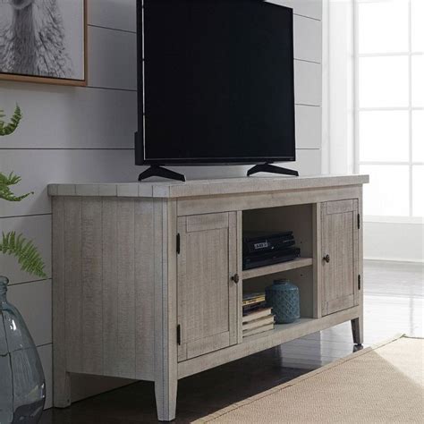 Boho Loft 60 Inch Tv Console White By Liberty Furniture Furniturepick