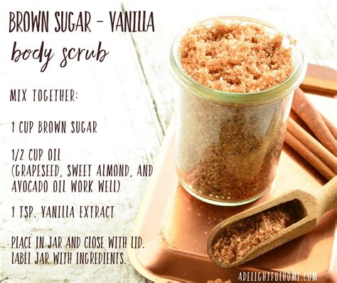 Diy Brown Sugar Vanilla Body Scrub A Delightful Home