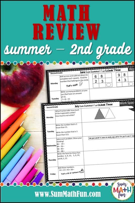 Summer Packet 2nd Grade Summer Review Packet Tpt Summer Math Packet