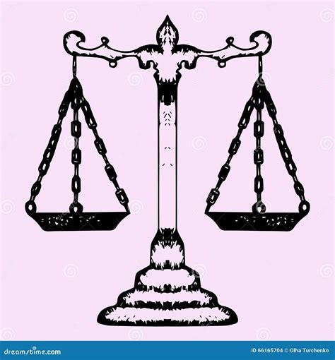 Scales Of Justice Stock Vector Illustration Of Judicial 66165704