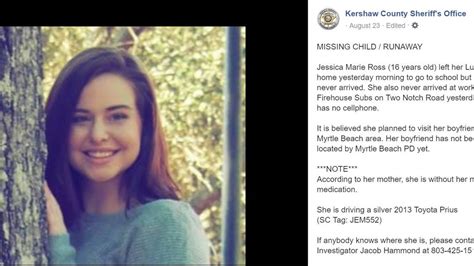 Missing South Carolina Girl 16 Found Sc Cops Say Charlotte Observer