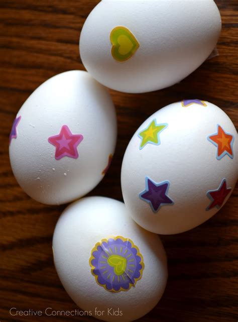 Easter Egg Decorating ~ Resist With Stickers