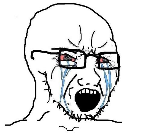 Crying Wojak Crying Cartoon Memes Blue Emoji