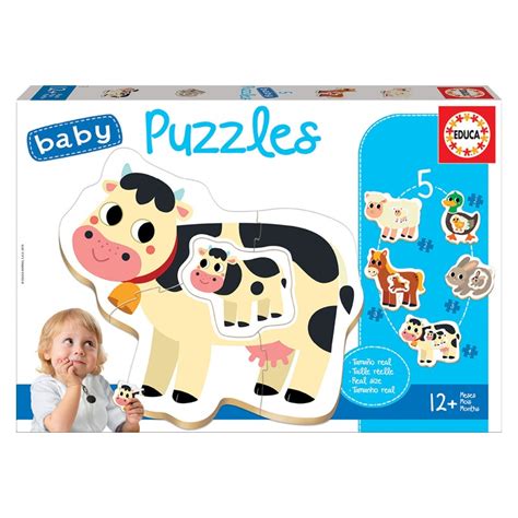 Baby Puzzles Animales Dde La Granja Material De Oficina Escolar Y
