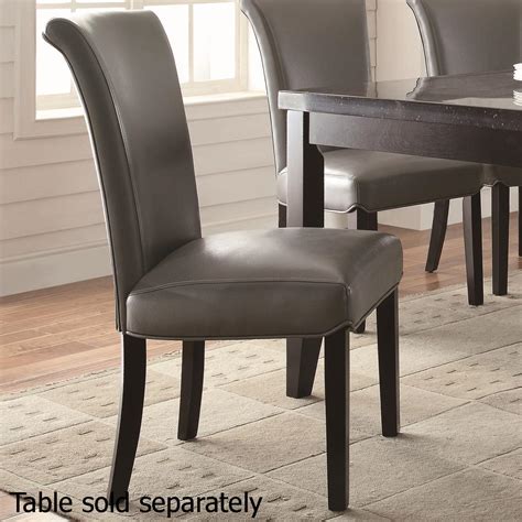 Shop gray dining furniture at horchow, and browse our fantastic selection of luxury home more details clean, classic lines and luxurious horizon gray matte leather turn the vera dining chair into. Grey Wood Dining Chair - Steal-A-Sofa Furniture Outlet Los ...