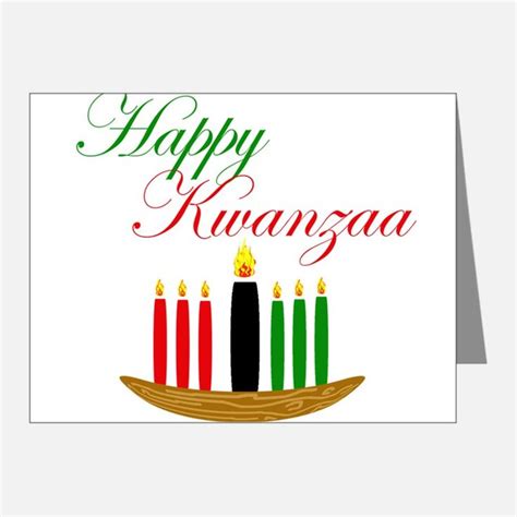 Elegant Happy Kwanzaa With Hand Drawn Kinara Note For Happy Kwanzaa