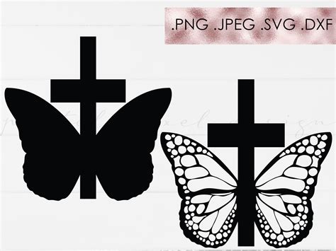 Butterfly Cross Svg Faith Svg Faith Cross Svg Christian Svg Cross