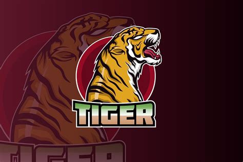 Tiger Mascot For Sports And Esports Logo Isolated Vector Art At