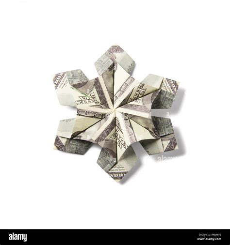 Money Origami Snowflake Stock Photo Alamy