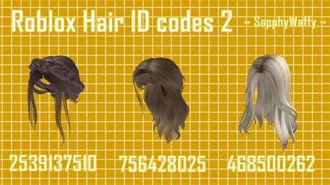 Roblox Hair Id Codes For Bloxburg Roblox Aesthetic Girl Hair Codes