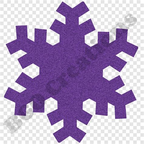 Purple Glitter Snowflake Png Bundle 7 Snowflake Images Printable