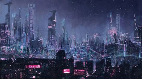 Cyberpunk City Art Wallpapers 38 Images Wallpaperboat