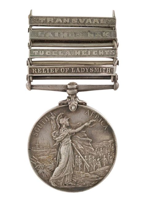 Queens South Africa Medal With Relief Of Ladysmith Clasps Medals