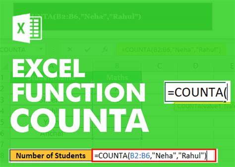 Excel Function Counta Easy Tutorial With Examples 2023