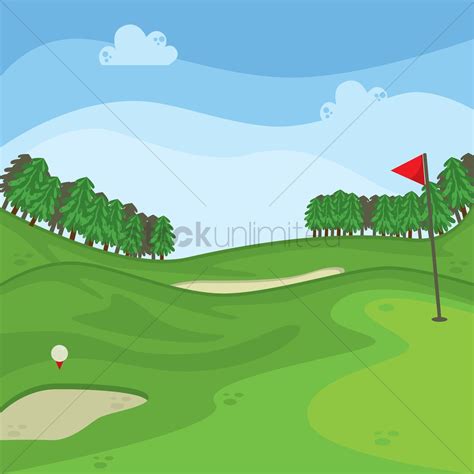 Golf Course Vector Image 1507729 Stockunlimited