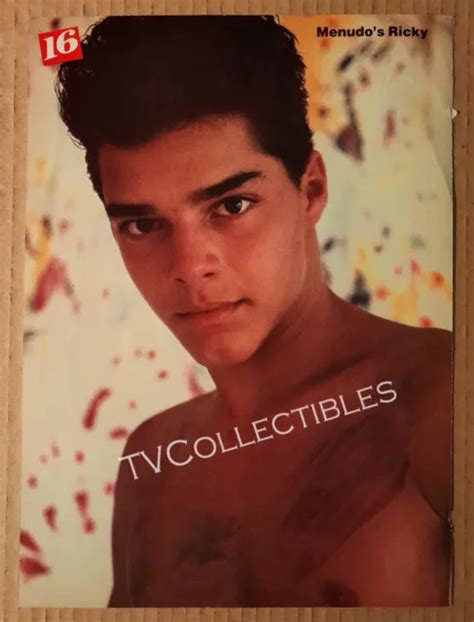 magazine pinup~ menudo members ~ricky martin ~shirtless~ ~back sergio 8 00 picclick