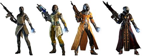 Destiny Girl Class Warlock Artwork Level 1 Level 6 Level 14 Level 20