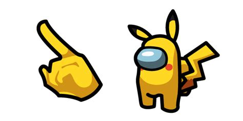 Among Us Yellow Character In Pikachu Outfit Curseur Custom Cursor