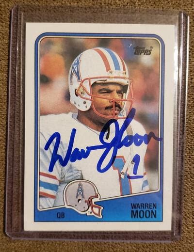 Warren Moon Houston Oilers Autographed Card With Coa For Sale In