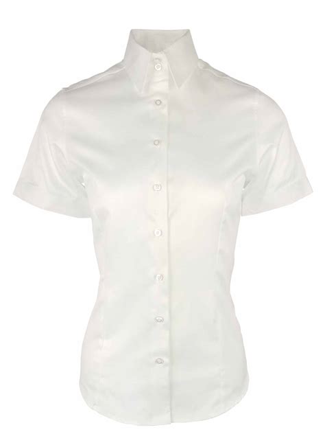 Womens Sateen White Short Sleeve Uniform Edit