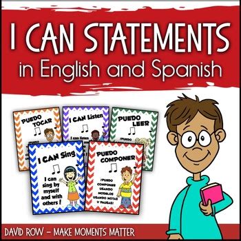 The extra work of deciphering i use it everyday, i love how easy it is to pick new words i want to learn. Musical I CAN Statements in English and Spanish! Poster ...