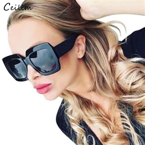 2021 luxury big square sunglasses women brand designer retro clear sun glasses for female