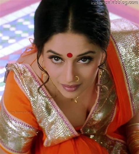 Madhuri Dixit Bollywood Actress Devdas 6 Hot Saree Cleavage Hd Caps