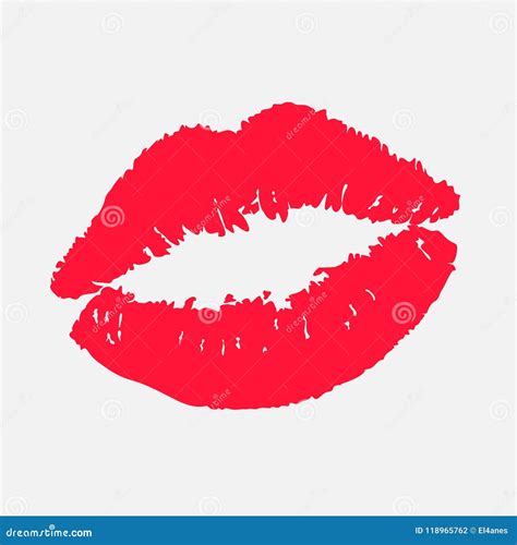 Vector Lipstick Kiss Design Element Vector Illustration Stock Vector