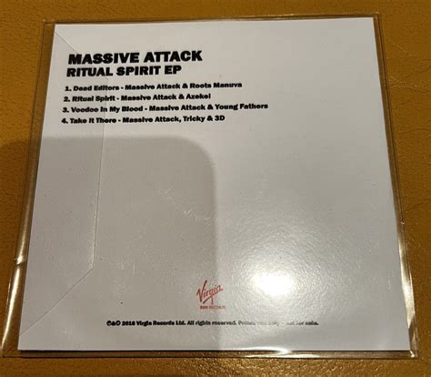 Massive Attack ‎ Ritual Spirit Cdr Ep Promo Ebay