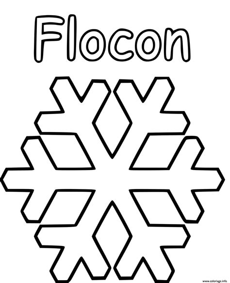 Coloriage Flocon De Neige Simple