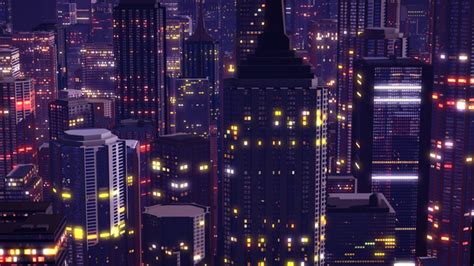 Night City Background By Macrologic Videohive