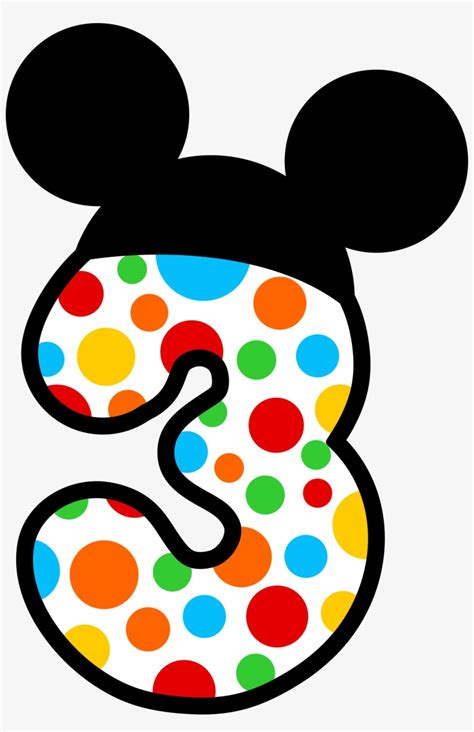 Mickey Mouse Numbers Svg