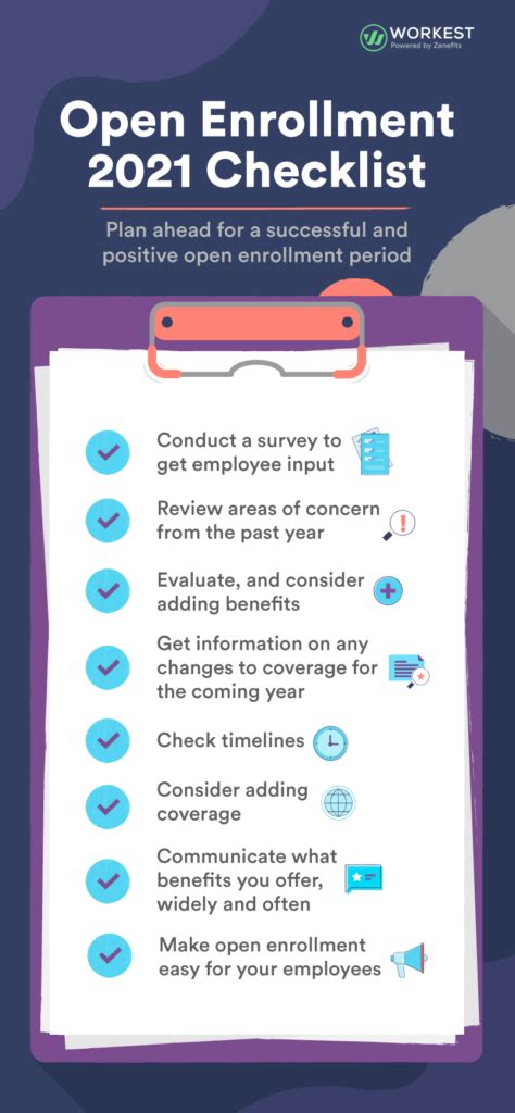 Healthcare and insurance for businesses. Open Enrollment 2021 Checklist | Workest