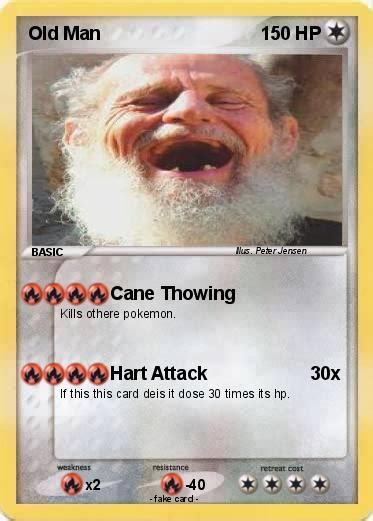 Pokémon Old Man 29 29 Cane Thowing My Pokemon Card
