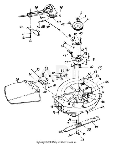 Mtd 133b561b190 R 10 1993 Parts Diagram For Deck Chute And Blade