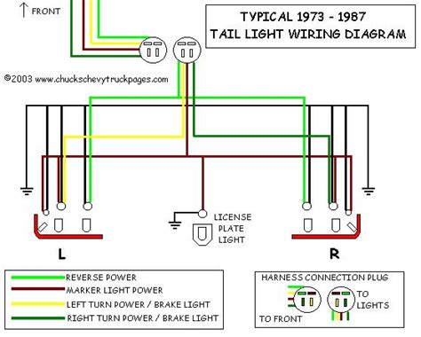 Chevy Truck Tail Light Wiring Color Code