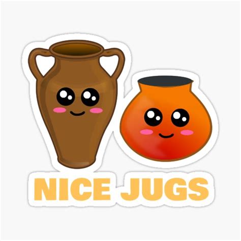 Nice Jugs Funny Joke About Melons And Curves Sticker For Sale By Easyprintgift Redbubble
