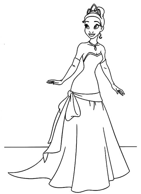 Free disney princess cartoon character coloring pages pictures for kids. Disney Princess Tiana Coloring Pages at GetDrawings | Free ...
