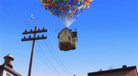Animation Becomes Reality Balloonist Flies In House Inspired By The