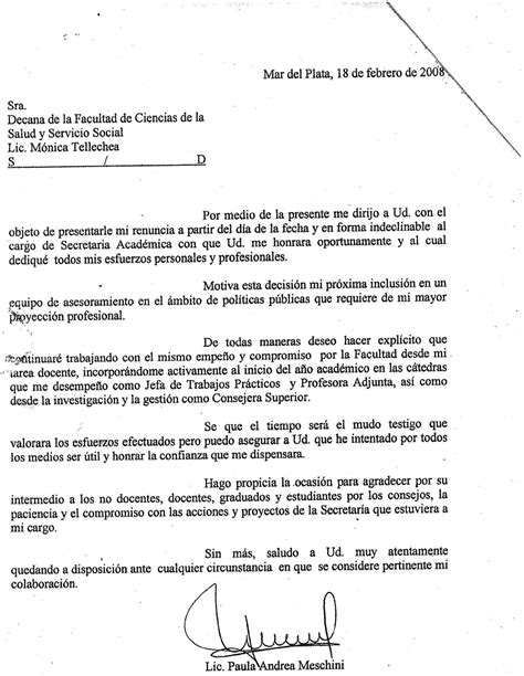 Modelo De Carta De Renuncia A Un Cargo De Confianza Financial Report