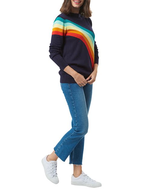 Sugarhill Boutique Rita Vintage Rainbow Sweater Navymulti At John