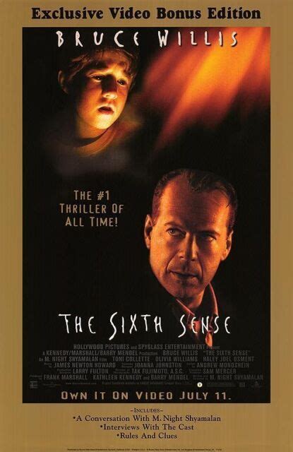 The Sixth Sense Movie Poster 26x40 Ss O Williams Toni Collette Bruce