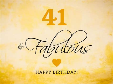 41st Birthday Celebration Greeting Card Design With Clouds And