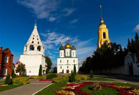 Summer Landscape Of The Cathedral Square Of The Kolomna Kremlin With A