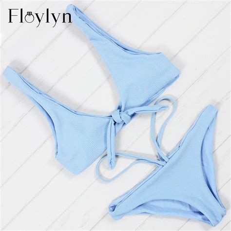 Floylyn New Sexy Bikinis Women Swimwear Push Up Swimsuit Biquini Padded Bathing Suit Textured