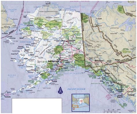 Large Detailed Road Map Of Alaska With All Cities And