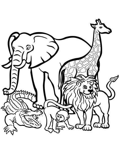 Animals In The Wild Coloring Page Free Printable Coloring Pages For Kids