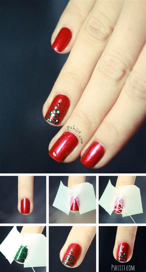 Best Easy & Lovely Christmas Nail designs |DIY Nail Art ... These short nails designs are fun and manageable.